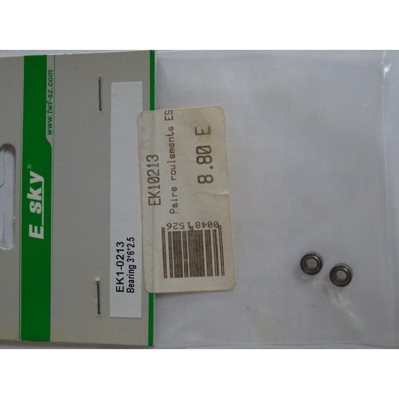 Paire de roulements à billes ESK1-0213 3 X 6 X 2.5mm