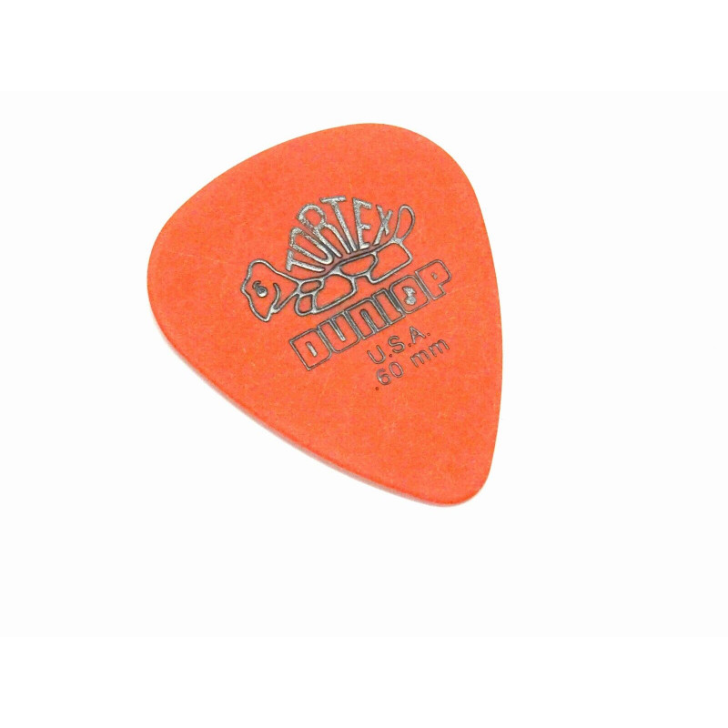 Lot x6 : mediator / plectre tortex dunlop ~ 0.60mm , orange