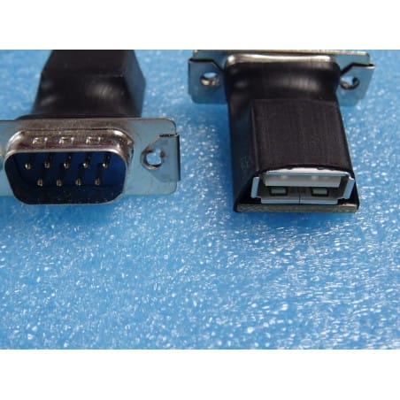 Lot de 2 Changeur de Genre DB9 Mâle - USB type A / SubD-9M  vers USB-A