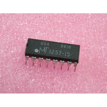 ci MT 1257 -15 ~ ic MT1257-15 ~256Kx1 DRAM 150ns DIL16 micron technology(5I1)