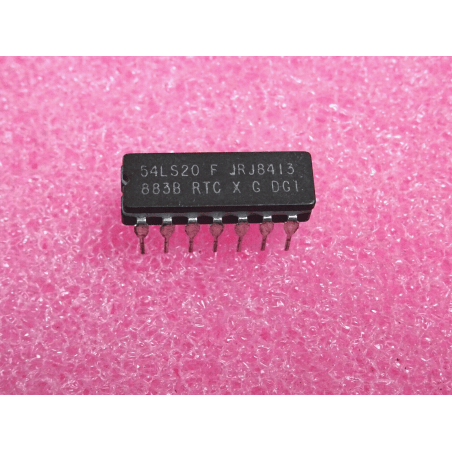 ci 54LS20F ~ ic  54LS20  F ~ boîtier céramique ~ dual 4-input NAND gate (PLA043)