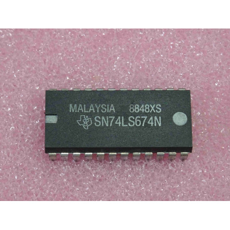 ci SN 74LS674 N ~ ic SN74LS674N ~ 16-bit shift register ~ DIP24 (PLA040)