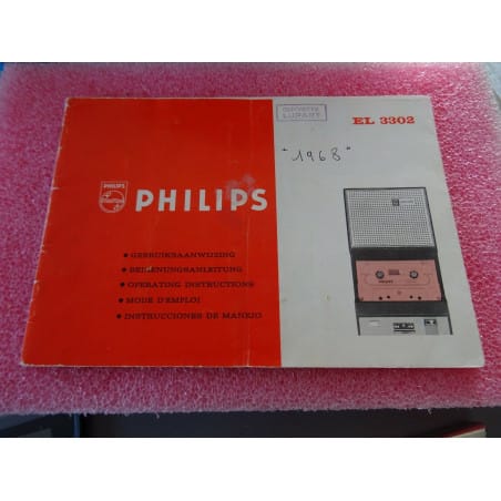 Mode d'emploi pour Magnétophone Cassette Philips EL330 avec schéma 37 pages