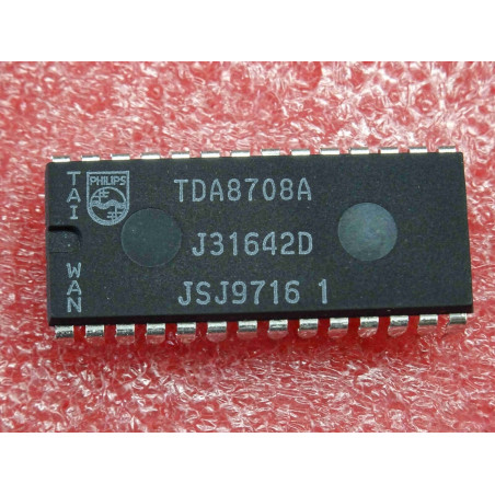 ci TDA8708 A ~ ic TDA8708A ~ video analog input interface ~ DIP28 philips