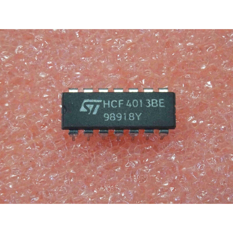 ci HCF 4013 BE ~ ic HCF4013BE ~ Dual D-type flip-flop ~ DIP14 ST (PLA029)