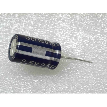 super condensateur radial 25F 2.5v PowerStor Aerogel ~ Series HB ~ Ø 16mm H 28mm