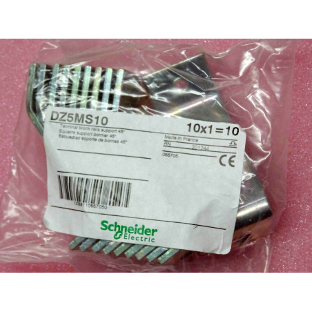 Lot de 10 équerres support bornier 45° acier galvanisé schneider DZ5MS10