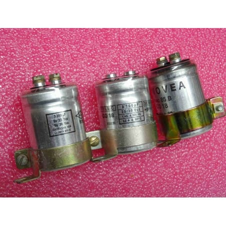 Lot de 3 condensateurs 3300µF 25v 85°C: NOVEA CO18 ~ micro FC85 ~ sic-safco CO18