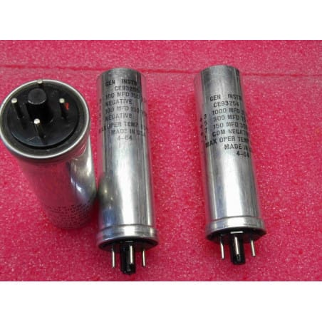 Lot de 3 condensateurs 85°C:1000µF 3v+300µF 75v+150µF 350v,100µF 150v+100µF 150v