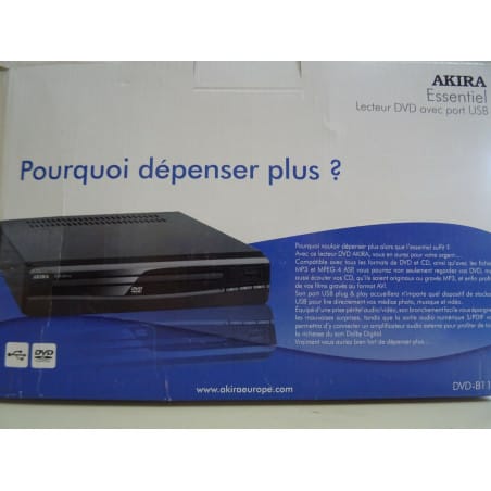 Lecteur DVD AKIRA Essentiel avec port USB DVD-B11U 