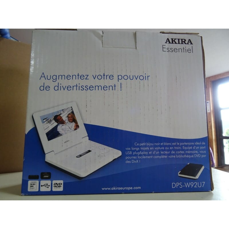 Lecteur DVD Portable AKIRA Essentiel DPS-W92U7 Ecran 16:9 de 7" 480*234