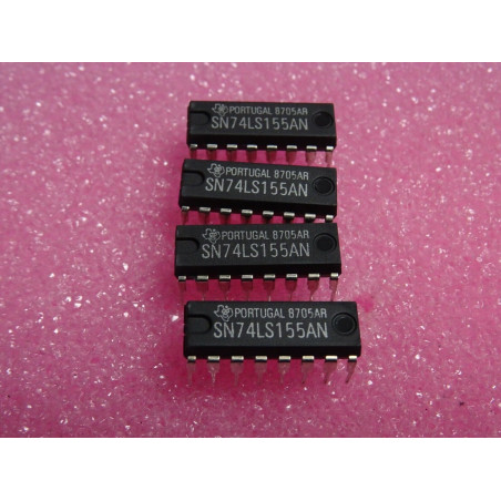 Lot X4  CI IC SN74LS155AN - SN 74LS155 AN - 74LS155 DIP16 de chez TEXAS (DIV21) 