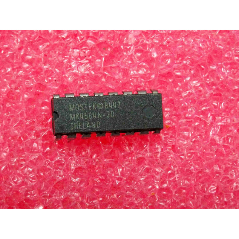 ci MK 4564 N -20 ~ ic MK4564N-20 ~ mostek DIP16 ~ 65536 x 1-Bit DRAM (PLA005)