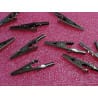 Lot de 8 Pinces Croco Crocodile nue non isolée 4mm LG: 50mm à vis 10mm ouverture