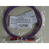 Cordon Câble Duplex Fibre Optique OM3 50/125 Violet LSZH LC/LC - 3 mètres