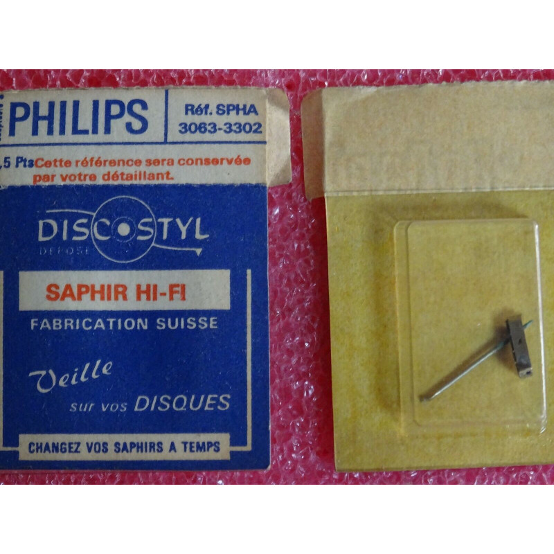 Saphir Diamant Pointe de lecture pour Philips SPHA3063-3302 3063-3302  Discostyl