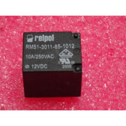 Relais Relpol RM51-3011-85-1012 ~ 12Vdc - 10A 250vAC 1CO Bobine 12V RM5130118510