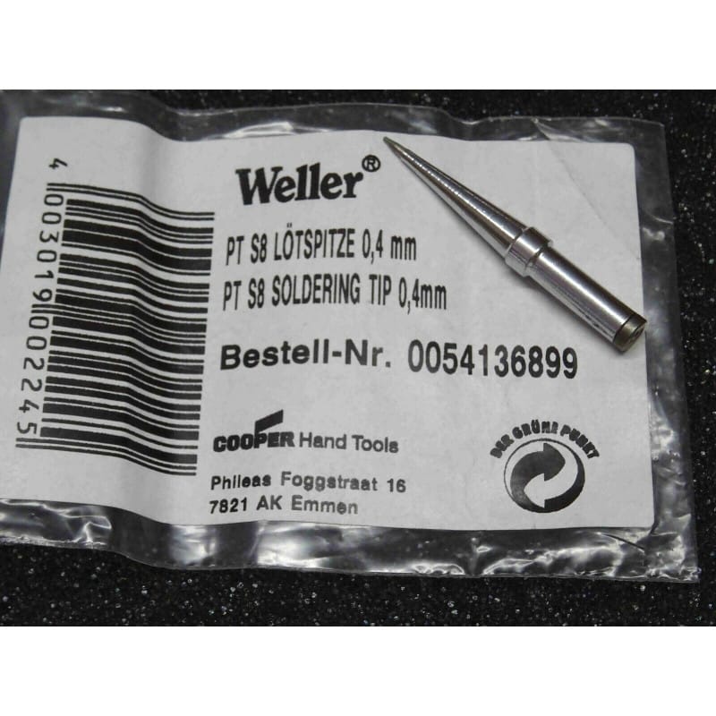 Panne De Fer à Souder Weller PT-S8 PTS8 0.4mm T0054136899 Pour TCP-S