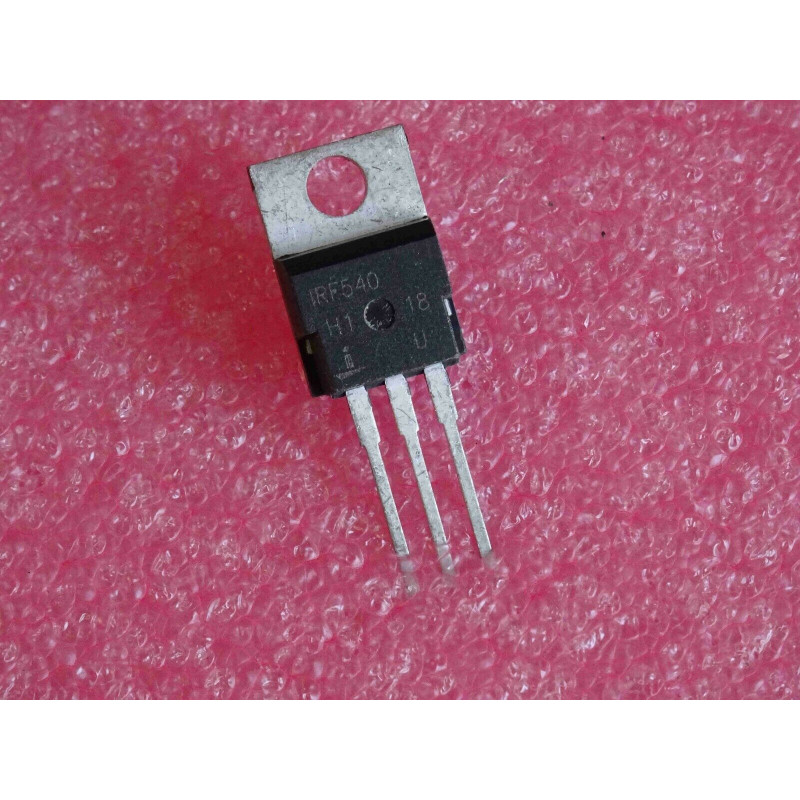 Lot x2 : transitor IRF 540 ~ MOSFET canal-N IRF540 ~ id max 30A ~ TO220