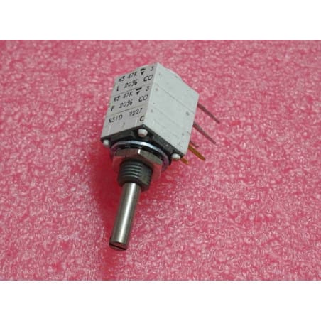 potentiomètre P11 double 47k ohms L+F 20% (avec interrupteur) vishay ~ Ø axe 4mm