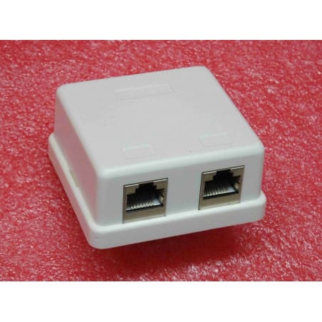 boîtier mural ethernet cat5 ~ 2 * RJ45 femelle ~ MDC 909711