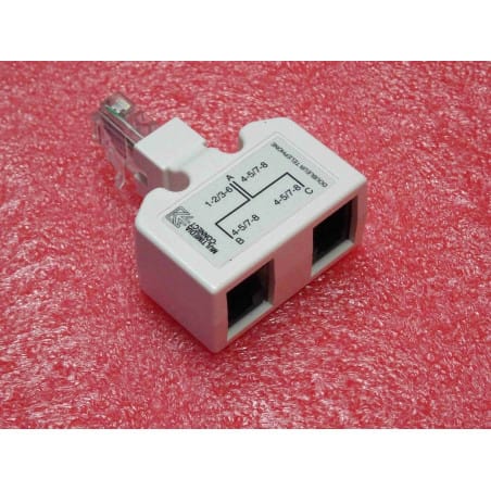 doubleur téléphone connecteur modular duplex RJ45M/2*RJ45F type SCP TEL DTUF