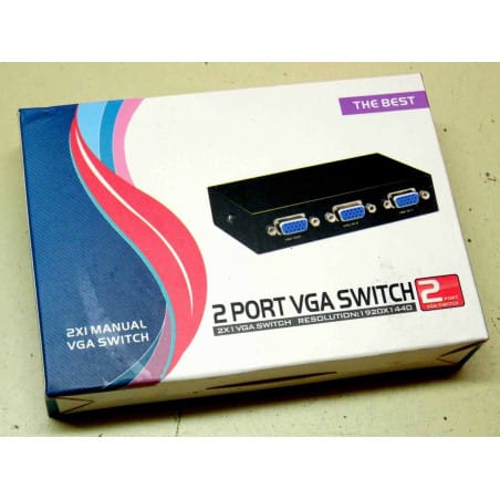 2-Port VGA switch ~ DATA SWITCH DB15HD-AB ~ résolution max 1920 x 1440