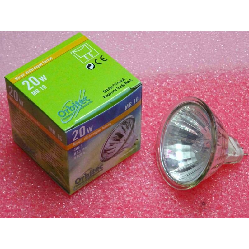 Lot x4: orbitec lampe miroir dichroique fermé MR16 C BAB-P 12v 20w GU5.3 Ø:50mm