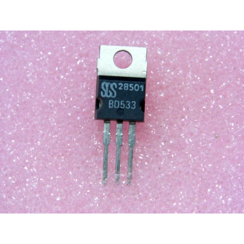 Lot x5 : transistor BD 533 / BD533 ~ transistor NPN Si TO220 ~ Ic max 4A