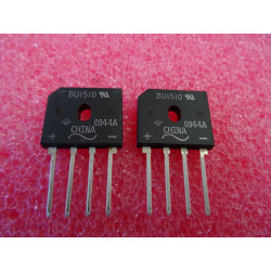 Lot de 2 Pont de Diodes BU1510 15A 1000V pattes en lignes ac au milieu