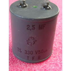 Condensateur à Bain d'huile 2.5µF ~ 2.5UF ~ 2.5MF Ts: 330V TFR Made in France 