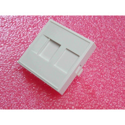 Lot x5 : dexlan 911722 plastron 45x45mm droit pour 1 port RJ45