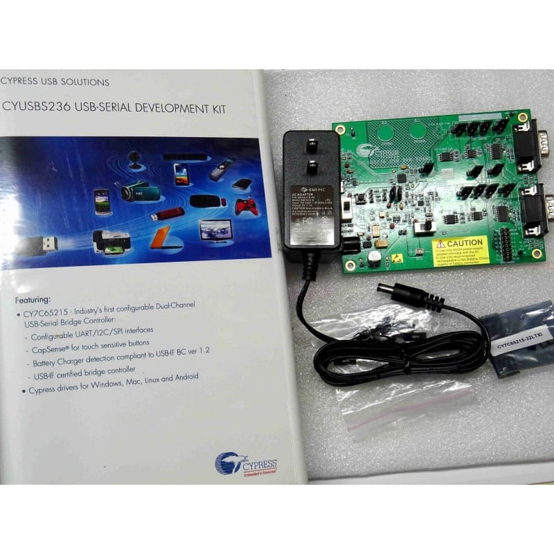 cypress USB solutions CYUSBS236 USB-serial development kit ~ CY7C65215-32LTXI