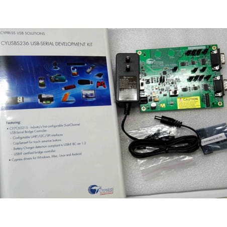 cypress USB solutions CYUSBS236 USB-serial development kit ~ CY7C65215-32LTXI