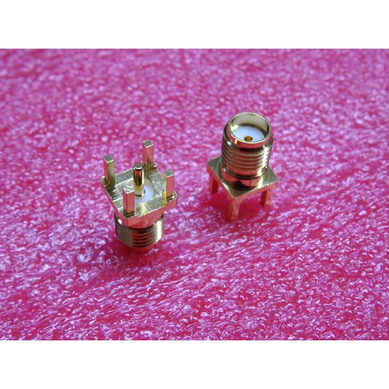 Lot x2: SMA-J-P-H-ST-TH1 ~ SMA female socket 50 Ohms 335v 20GHz, cable dependent