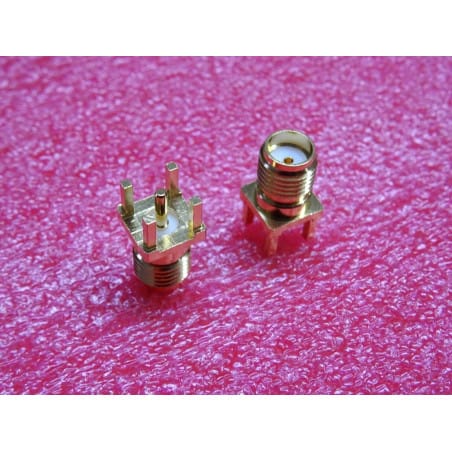 Lot x2: SMA-J-P-H-ST-TH1 ~ SMA female socket 50 Ohms 335v 20GHz, cable dependent