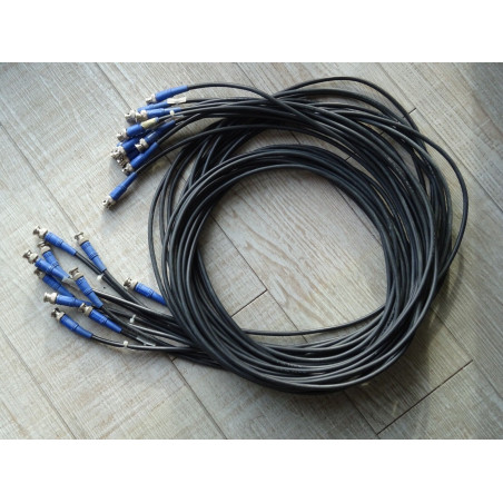 Lot de 10 Cordon Vidéo de 3M BNC Male - Male 75ohms Câble RG59B/U Coaxial LG 3M