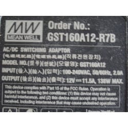 Alimentation MW MEAN WELL GST160A12-R7B input: 100-240Vac output: 12Vdc 11.5A