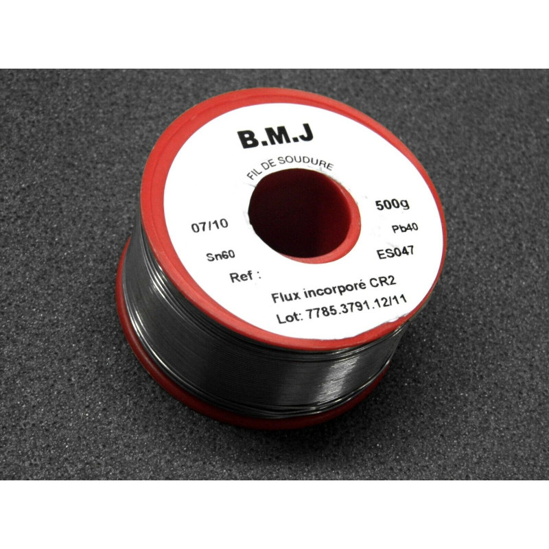 bobine de soudure BMJ de 500g ~ Ø 7/10 0.7mm SN60 PB40 ESO47 flux incorporé CR2