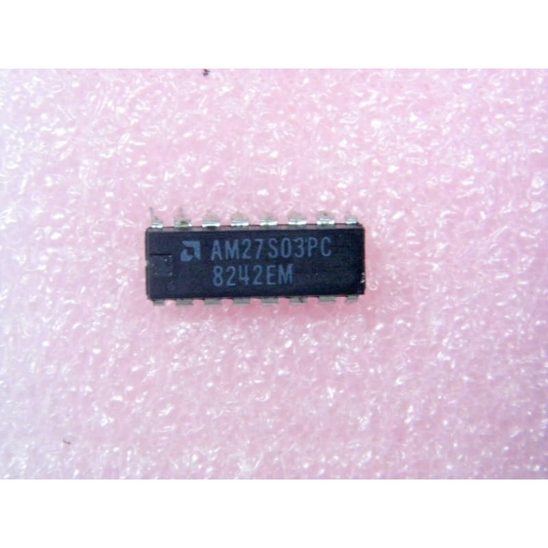 ci AM 27S03 PC ~ ic AM27S03PC ~ AMD 64-Bit Inverting-Output Bipolar RAM (PLA002)