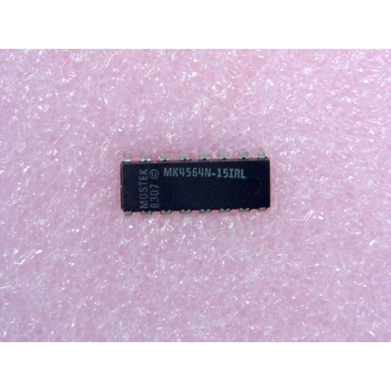 ci MK 4564 N -15 IRL ~ ic MK4564N-15IRL ~ DRAM 150ns ~ Mostek, DIP16 (PLA003)