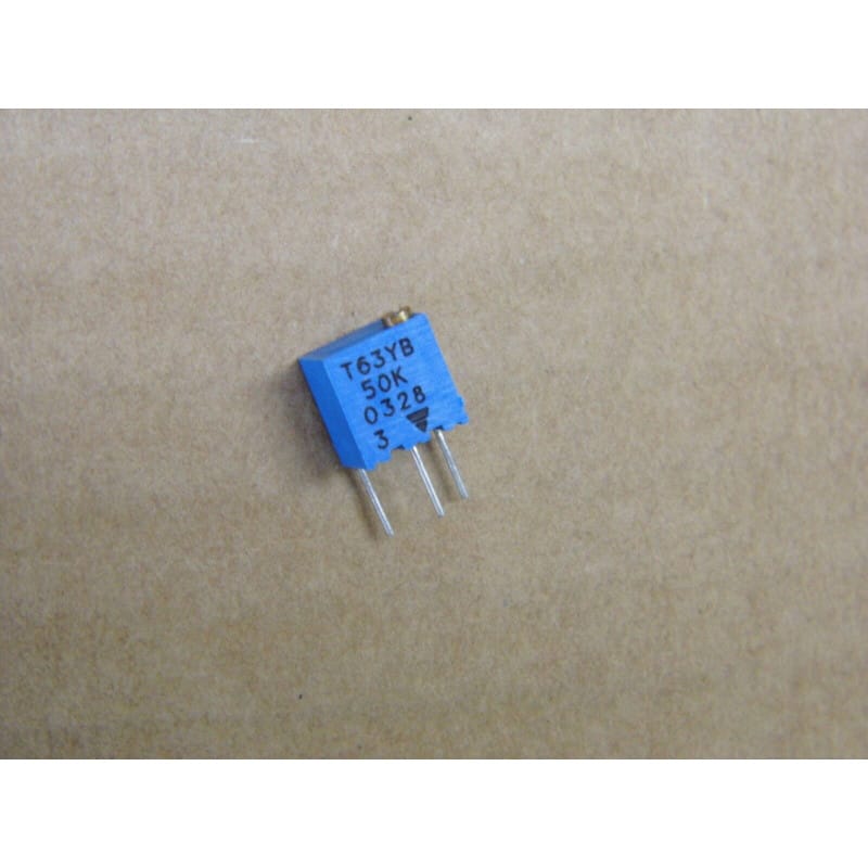 Lot x8:potentiomètre ajustable multitours type T63YB 50k 50 kohms 10% 0.25W 1/4W