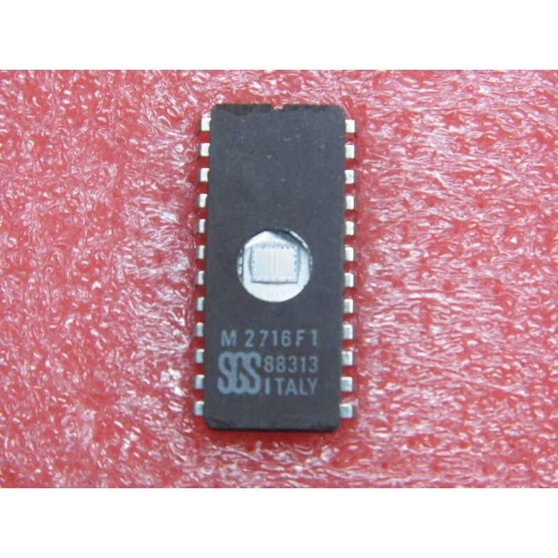 ci M 2716 F1 ~ ic M2716F1 ~ 2048 x 8 UVPROM ~ DIP24 ~ boîtier céramique (PLA003)