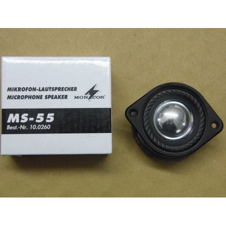 microphone speaker MS-55 10.0260 monacor ~ 8 ohms 2.5 wRMS 5W max ~ RoHS conform