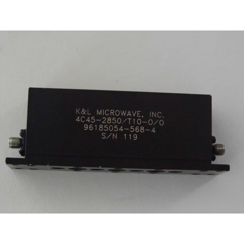 FILTRE 2850MHZ K&L MICROWAVE REF:  4C45-2850/T10-O/O  96185054-568-4  